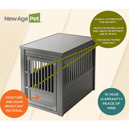 ECOFLEX® Dog Crate End Table - Grey Large