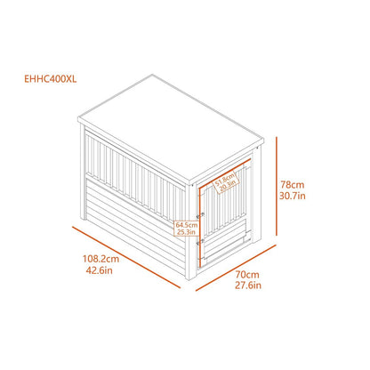 ECOFLEX® Dog Crate End Table - Grey X-Large