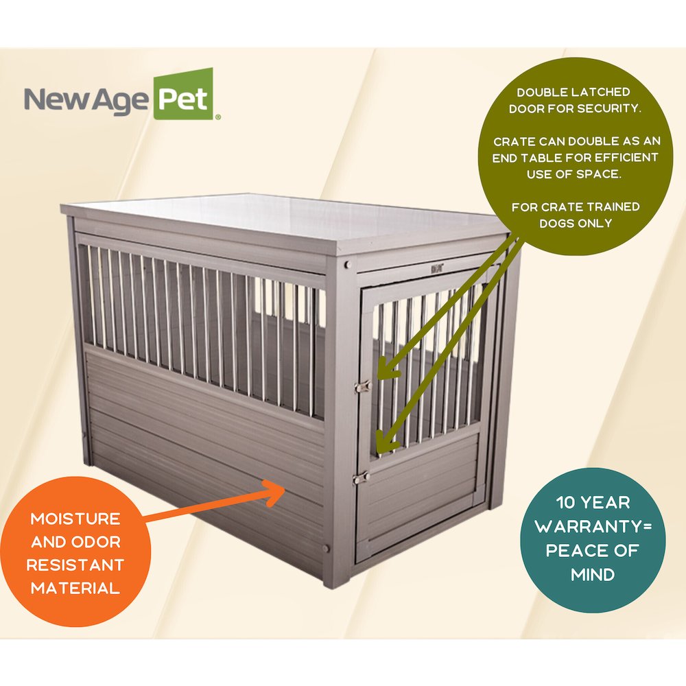 ECOFLEX® Dog Crate End Table - Grey X-Large