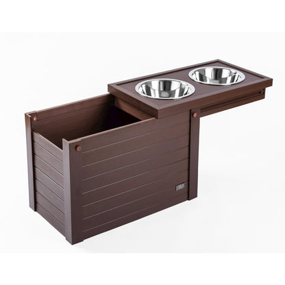 ECOFLEX® Piedmont 2-Bowl Diner with Sliding Lid Storage Bin -Russet