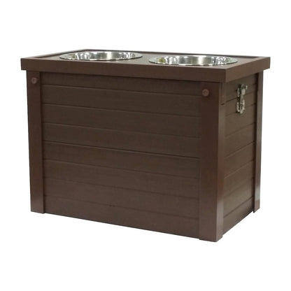 ECOFLEX® Piedmont 2-Bowl Diner with Sliding Lid Storage Bin -Russet
