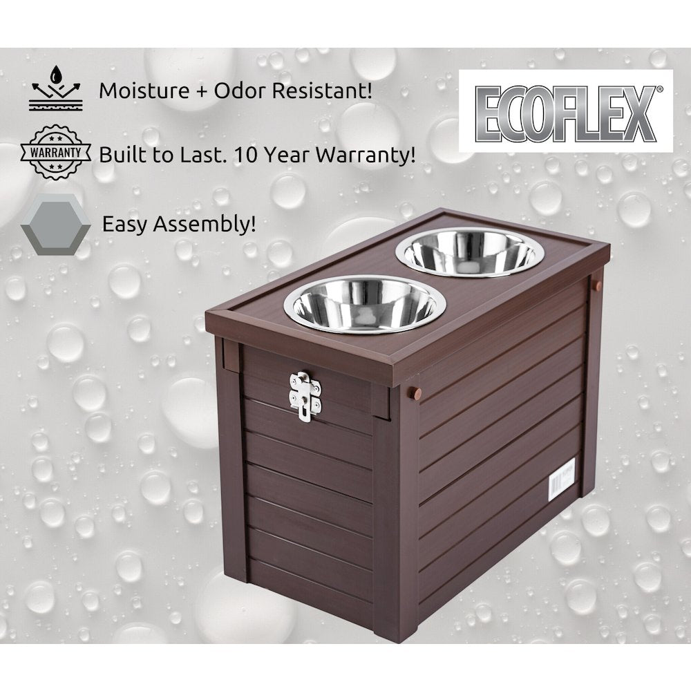 ECOFLEX® Piedmont 2-Bowl Diner with Sliding Lid Storage Bin -Russet