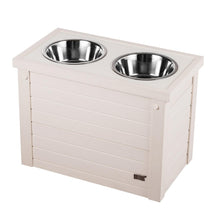 ECOFLEX® Piedmont 2-Bowl Diner with Sliding Lid Storage Bin -Antique White