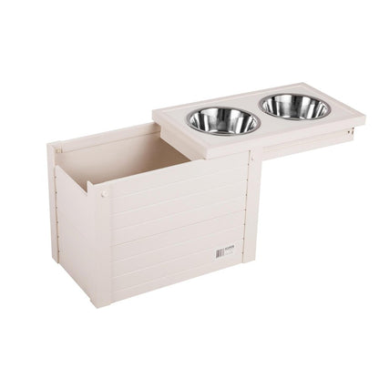 ECOFLEX® Piedmont 2-Bowl Diner with Sliding Lid Storage Bin -Antique White