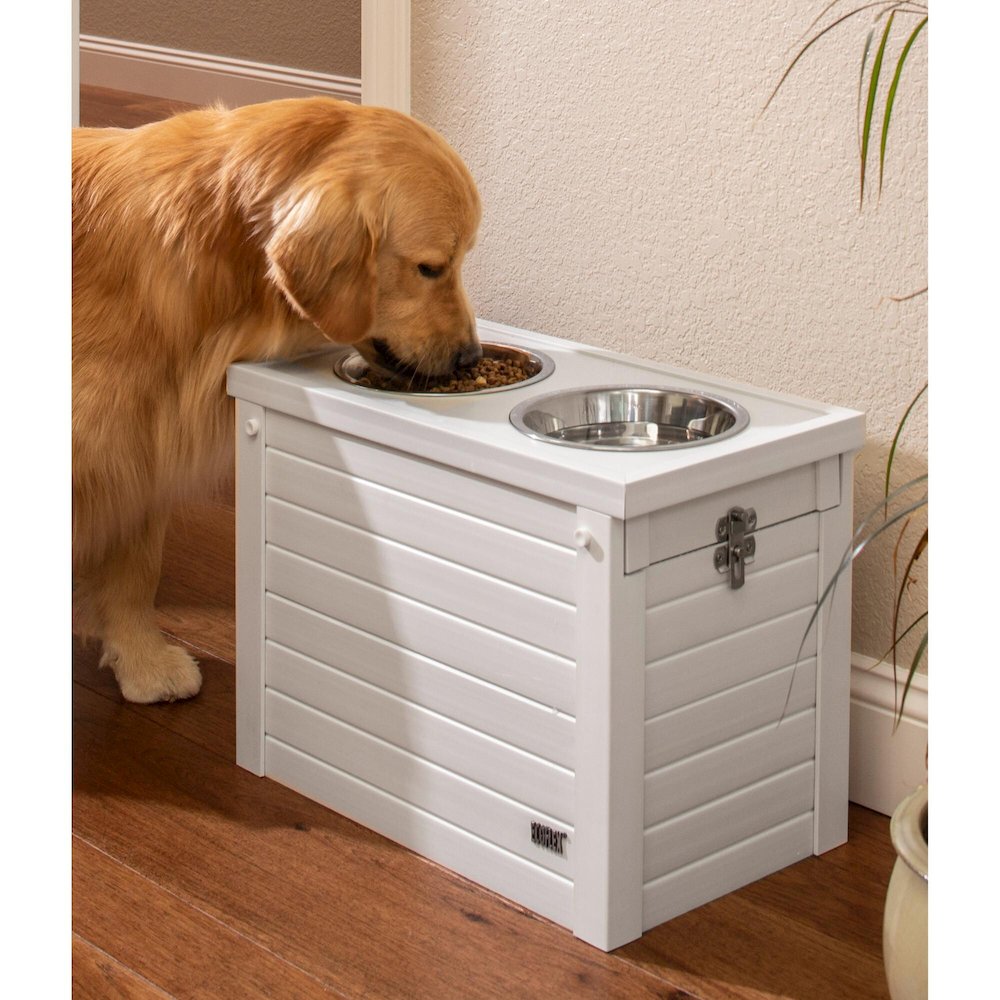 ECOFLEX® Piedmont 2-Bowl Diner with Sliding Lid Storage Bin -Antique White