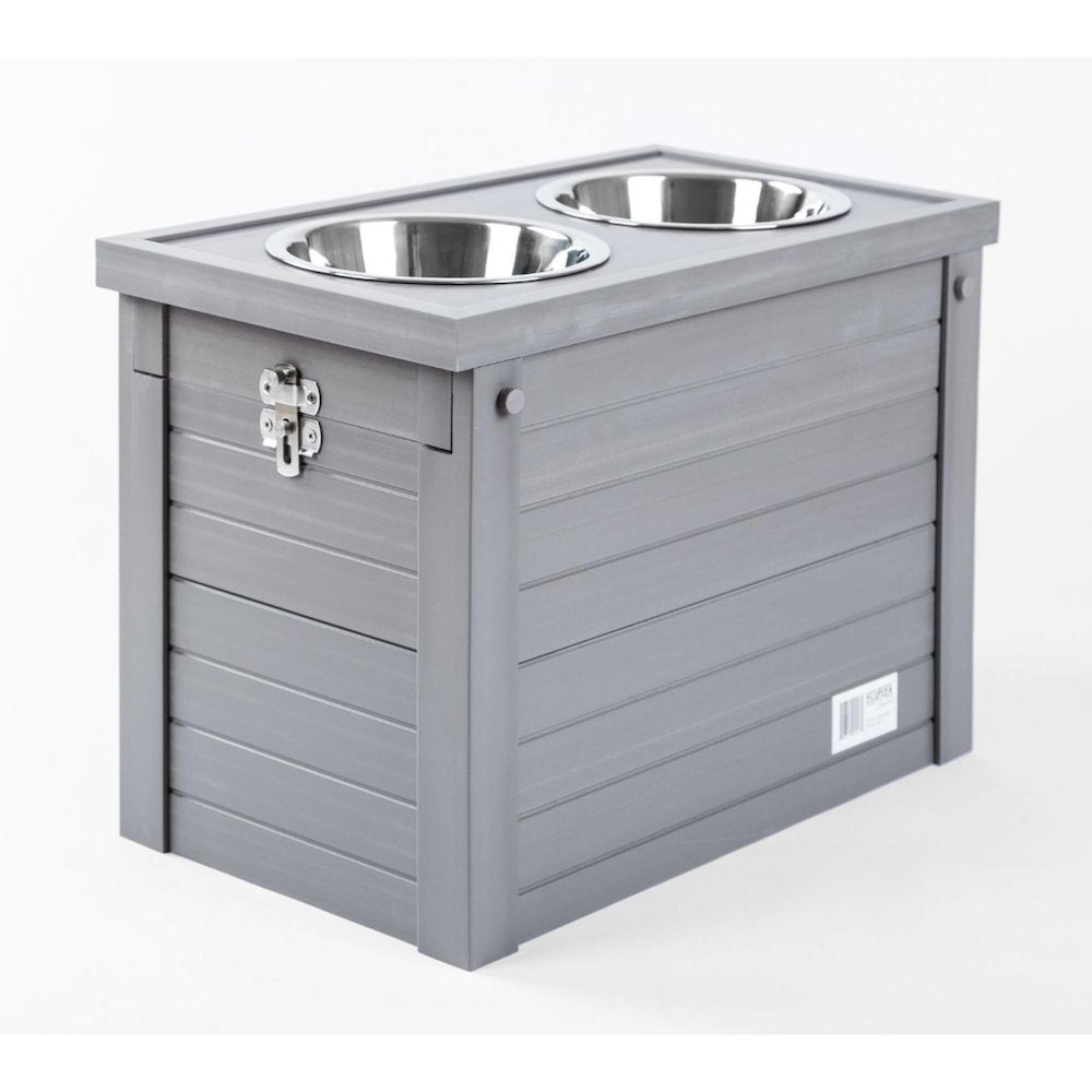 ECOFLEX® Piedmont 2-Bowl Diner with Sliding Lid Storage Bin -Grey