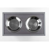 ECOFLEX® Piedmont 2-Bowl Diner with Sliding Lid Storage Bin -Grey