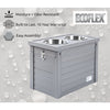 ECOFLEX® Piedmont 2-Bowl Diner with Sliding Lid Storage Bin -Grey