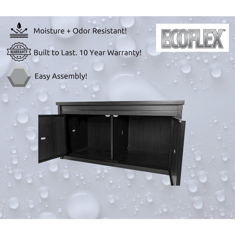ECOFLEX® LitterLoo Bench Litter Box Cover Espresso