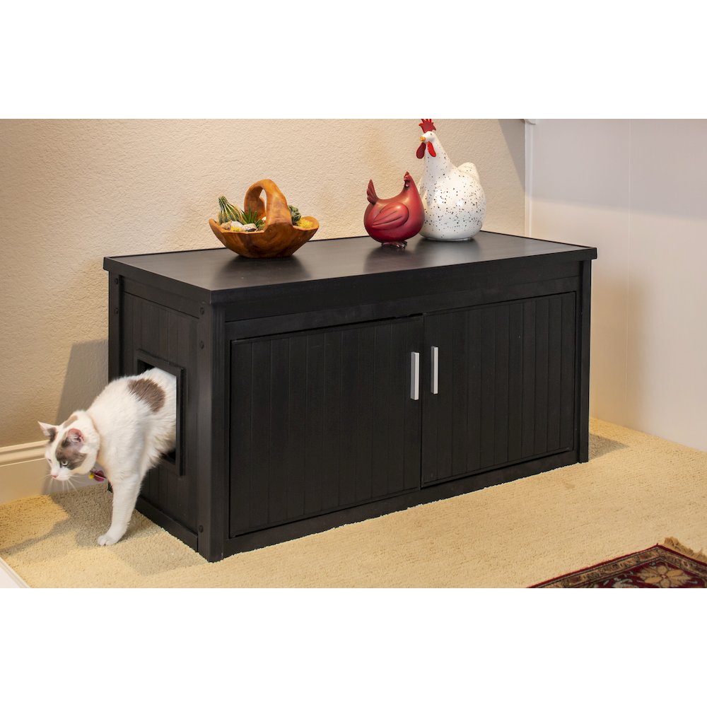 ECOFLEX® LitterLoo Bench Litter Box Cover Espresso