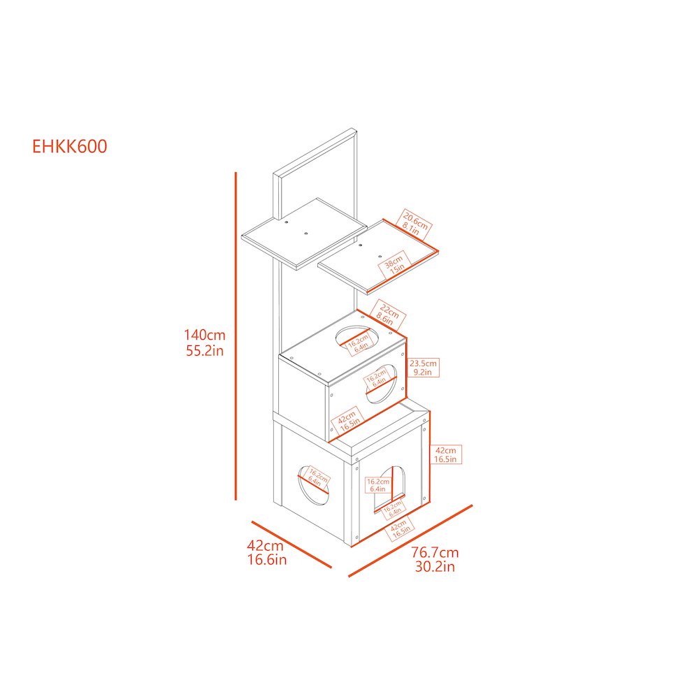 ECOFLEX® Kitty Klimber - Cat Tree - Espresso