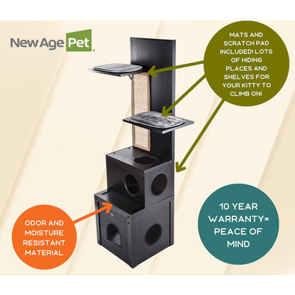 ECOFLEX® Kitty Klimber - Cat Tree - Espresso