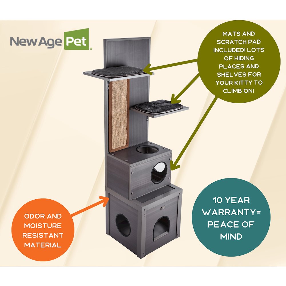 ECOFLEX® Kitty Klimber - Cat Tree - Grey