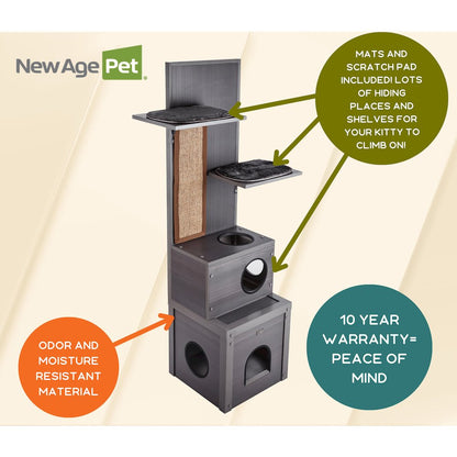 ECOFLEX® Kitty Klimber - Cat Tree - Grey