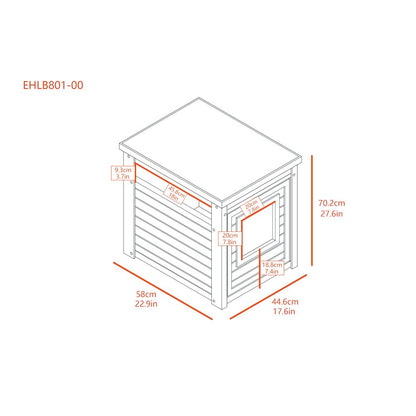 ECOFLEX® Litter Box Cover End Table - Antique White