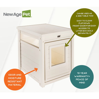 ECOFLEX® Litter Box Cover End Table - Antique White