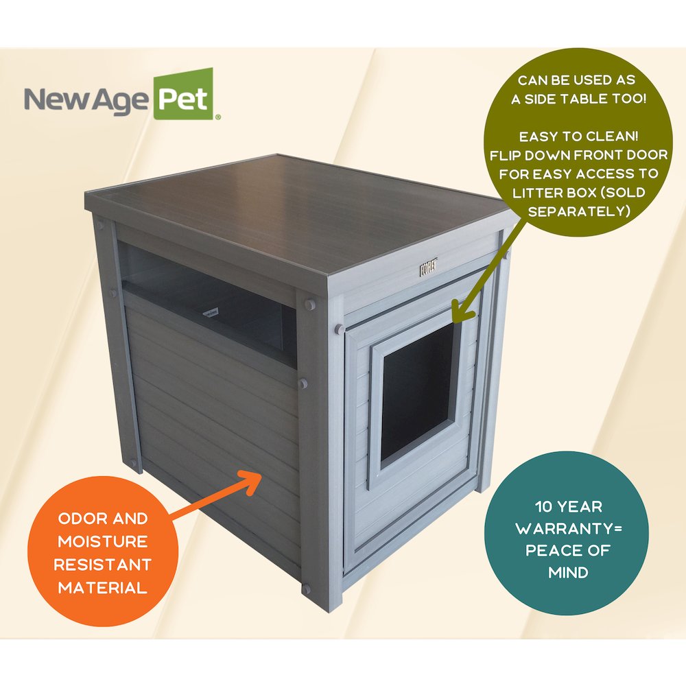 ECOFLEX® Litter Box Cover End Table - Grey