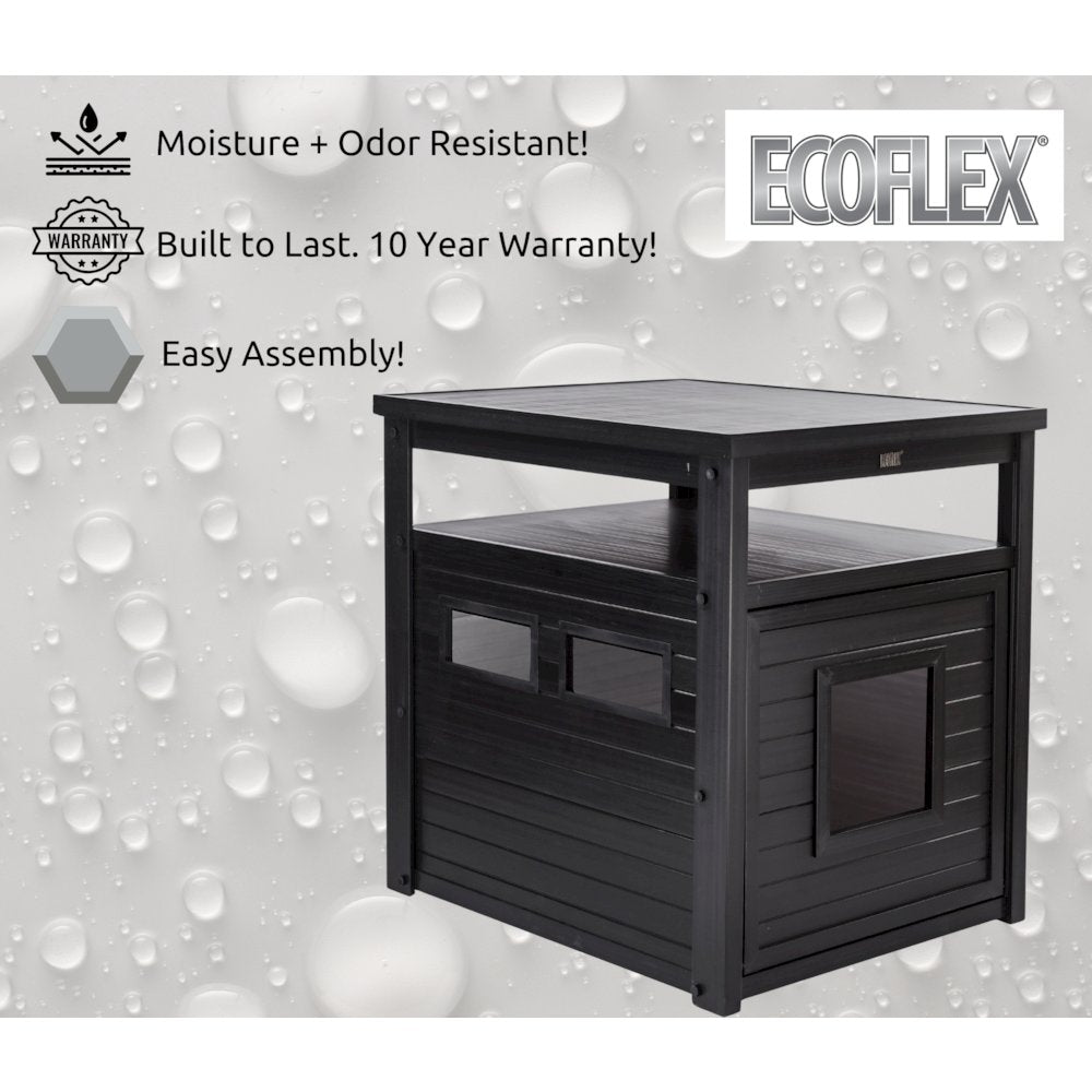 ECOFLEX® Jumbo Litter Box Cover End Table - Espresso