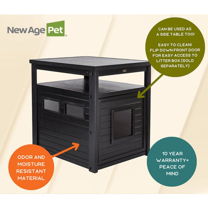 ECOFLEX® Jumbo Litter Box Cover End Table - Espresso