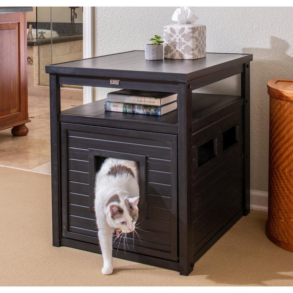ECOFLEX® Jumbo Litter Box Cover End Table - Espresso