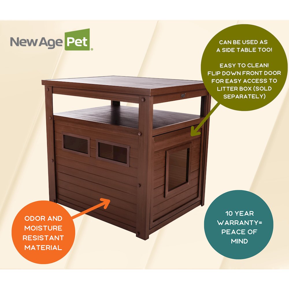 ECOFLEX® Jumbo Litter Box Cover End Table - Russet