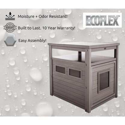 ECOFLEX® Jumbo Litter Box Cover End Table - Grey