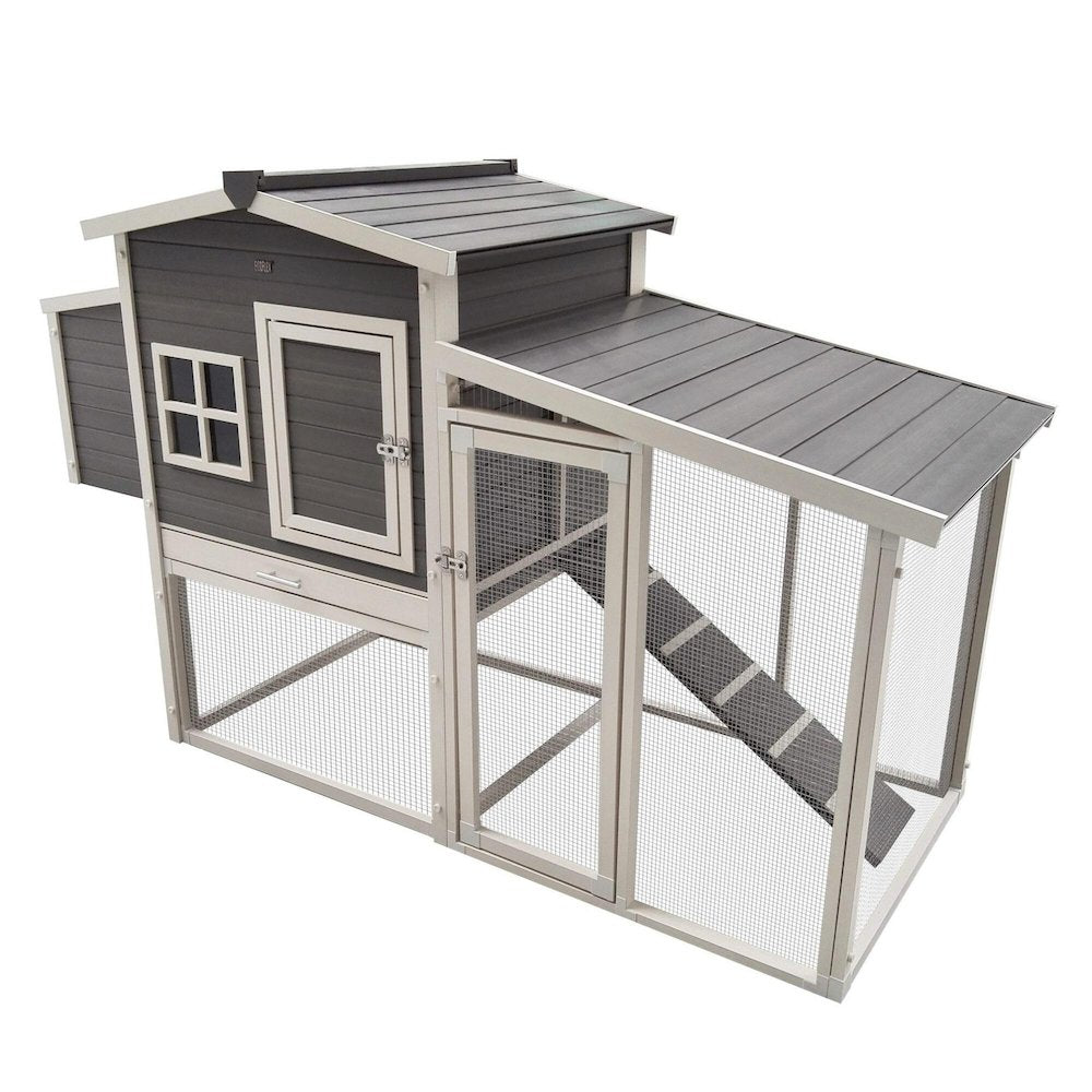 ECOFLEX® Hampton Chicken Barn and Pen in Grey