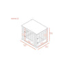 Durable ECOFLEX Medium Dog Crate with Flexible Door Placement in Antique White