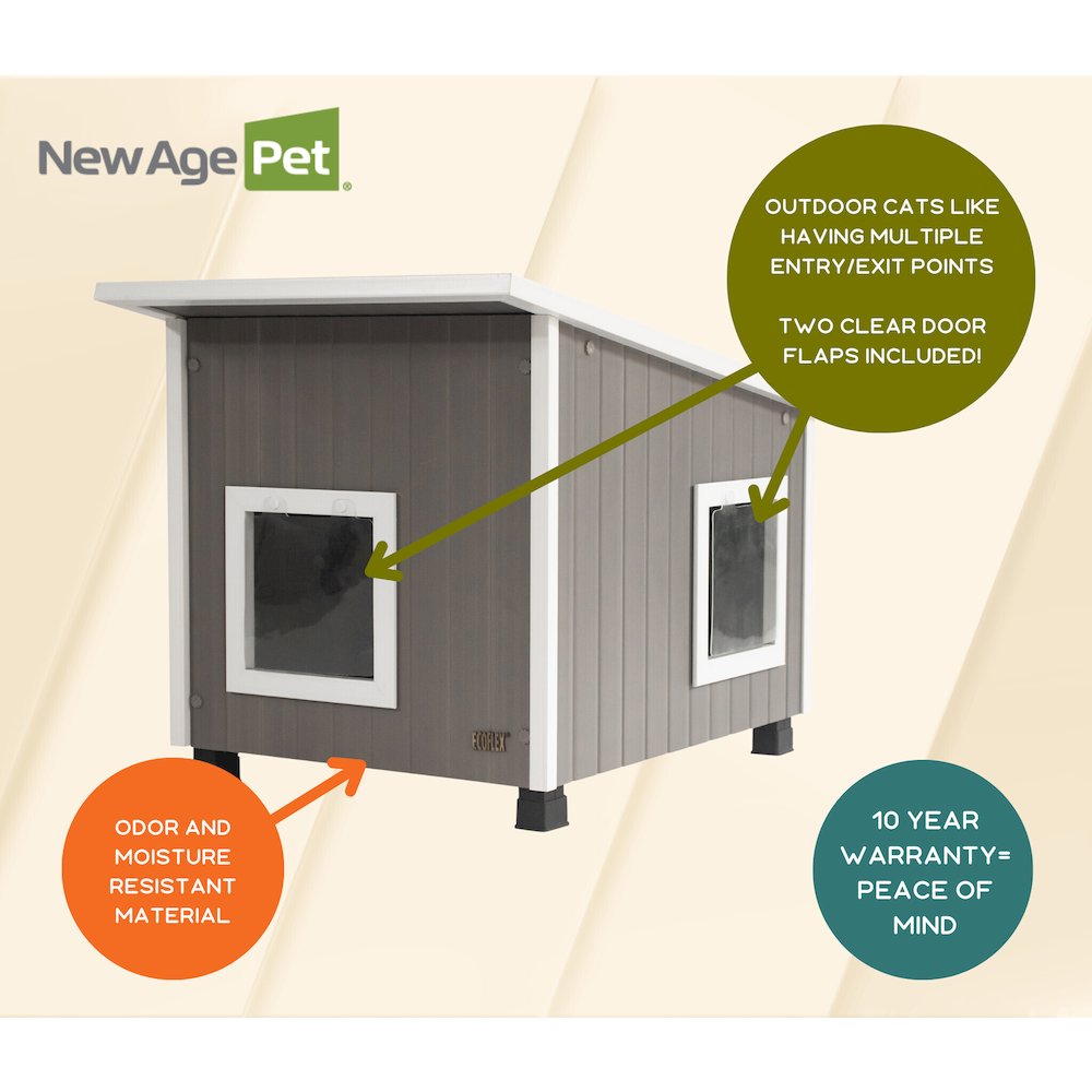 New Age Pet ECOFLEX Outdoor Cat House, XL