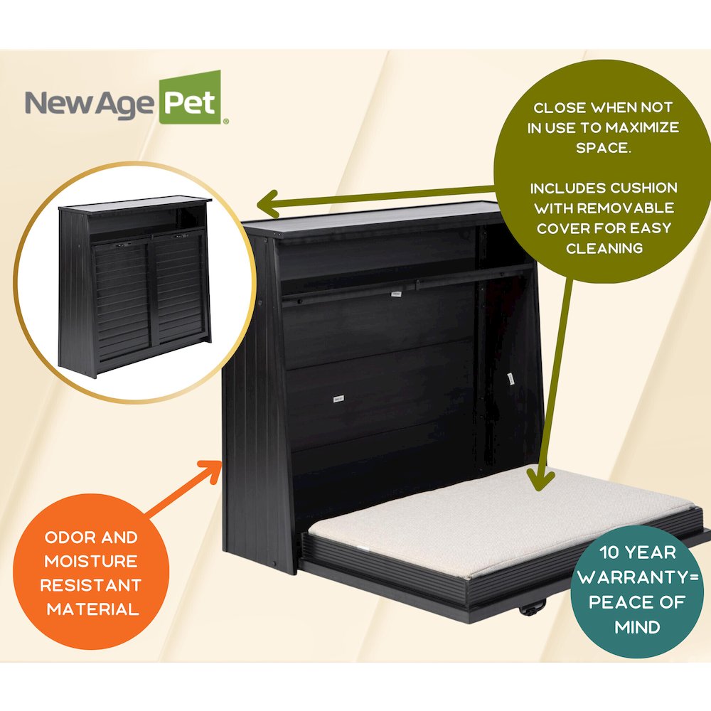 ECOFLEX X-Large Murphy Style Dog Bed in Black Finish