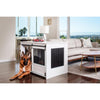ECOFLEX Barn Door Dog Crate End Table - Antique White X-Large
