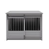 ECOFLEX Barn Door Dog Crate End Table - Gray Large