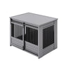 ECOFLEX Barn Door Dog Crate End Table - Gray Large