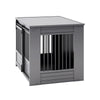 ECOFLEX Barn Door Dog Crate End Table - Gray Large