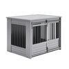 ECOFLEX Barn Door Dog Crate End Table - Gray Large