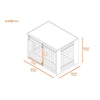 ECOFLEX Barn Door Dog Crate End Table - Gray Large