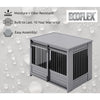 ECOFLEX Barn Door Dog Crate End Table - Gray Large