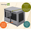 ECOFLEX Barn Door Dog Crate End Table - Gray Large