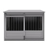 ECOFLEX Barn Door Dog Crate End Table - Gray X-Large