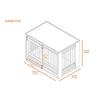ECOFLEX Barn Door Dog Crate End Table - Gray X-Large