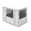 Durable ECOFLEX Large Dog Crate with Flexible Door Placement in Antique White