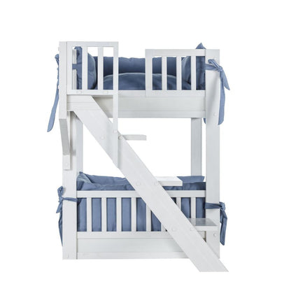 Dog Bunk Bed with Removable Cushions - Antique White