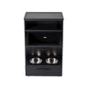 Brea Dog Food Pantry Double Dog Bowl-Espresso Black