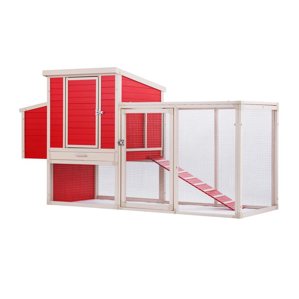 ECOFLEX® Sonoma Chicken Coop in Red and Maple