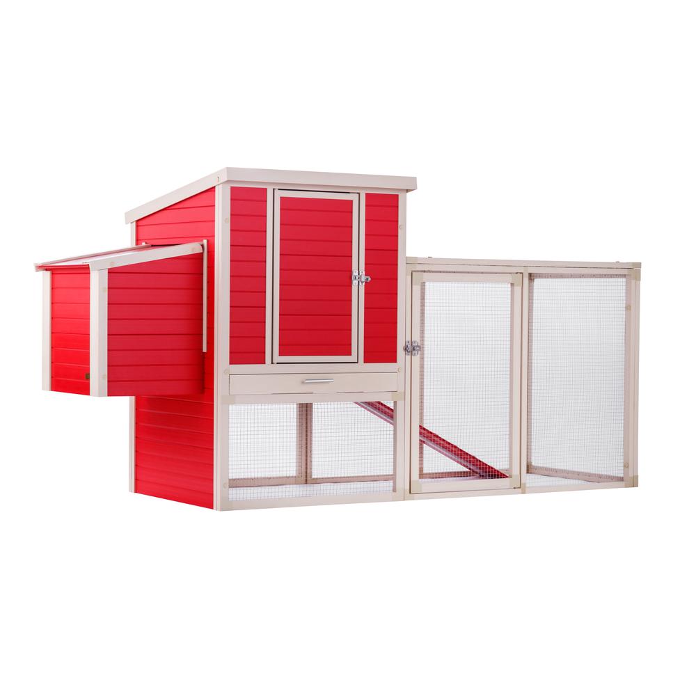 ECOFLEX® Sonoma Chicken Coop in Red and Maple