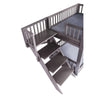 ECOFLEX® Dog Bunk Bed with Removable Cushions - Grey