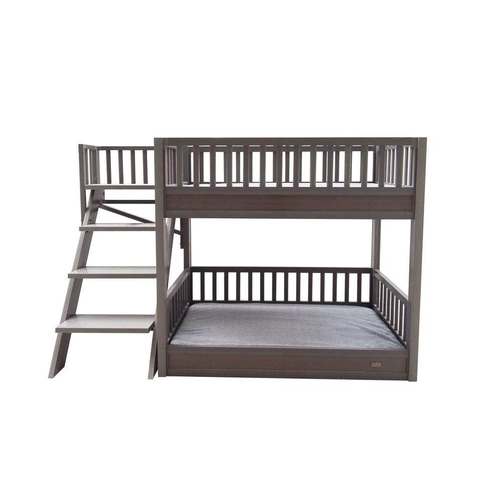 ECOFLEX® Dog Bunk Bed with Removable Cushions - Grey