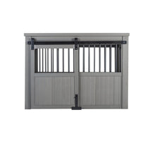 ECOFLEX® Homestead Sliding Barn Door Dog Crate -Grey