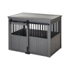 ECOFLEX® Homestead Sliding Barn Door Dog Crate -Grey