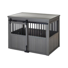 ECOFLEX® Homestead Sliding Barn Door Dog Crate -Grey